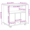 vidaXL Rollcontainer Altholz-Optik 60x45x60 cm Holzwerkstoff