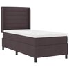 vidaXL Boxspringbett mit Matratze Dunkelbraun 90 x 190 cm Stoff