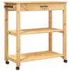 vidaXL K&uuml;chenwagen MONZA 84x40x88,5 cm Massivholz Kiefer