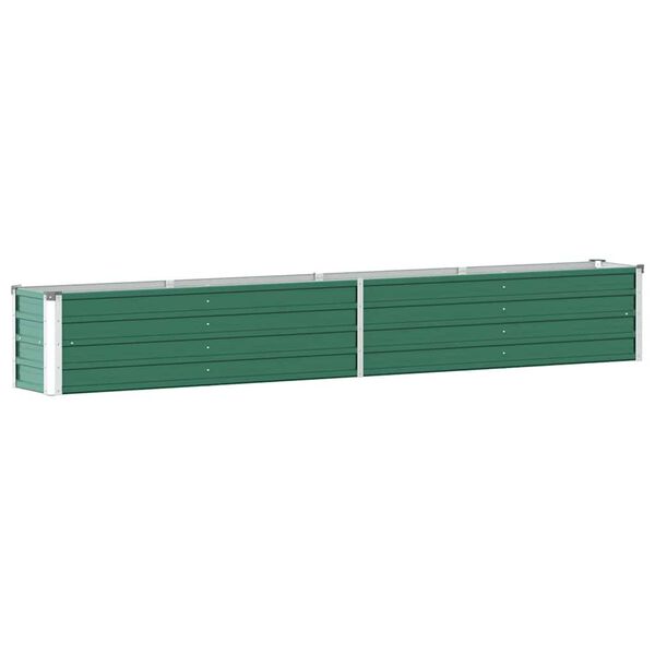 vidaXL Garten-Hochbeet Verzinkter Stahl 320&times;40&times;45 cm Gr&uuml;n