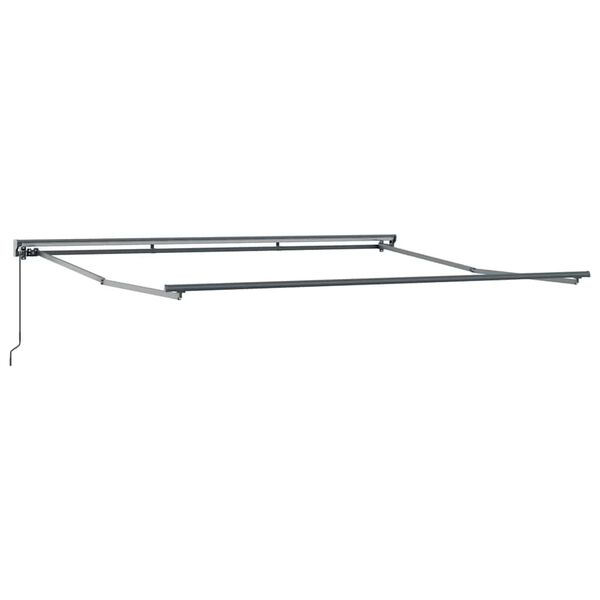 vidaXL Einziehbare Markise Hellgrau 400 x 300 cm Polyester und Metall