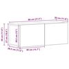 vidaXL TV-Schrankset 8 pcs Schwarz Eichen-Optik Holzwerkstoff