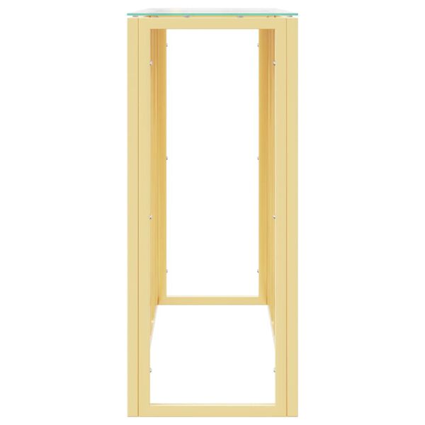 vidaXL Konsolentisch 110x30x70 cm Edelstahl und Glas