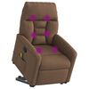 vidaXL Massagesessel mit Aufstehhilfe Braun Stoff