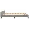 vidaXL Bettgestell ohne Matratze Hellgrau 160x200 cm Samt