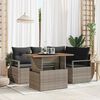 vidaXL Garten Essgruppe mit Kissen 5 pcs Grau und Braun