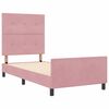vidaXL Boxspringbett mit Kopfteil Rosa 100 x 200 cm Samt