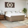 vidaXL Boxspringbett Matratze Cappuccino-Braun 180x200 cm Kunstleder