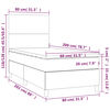 vidaXL Boxspringbett mit Matratze & LED Hellgrau 80x200 cm Stoff