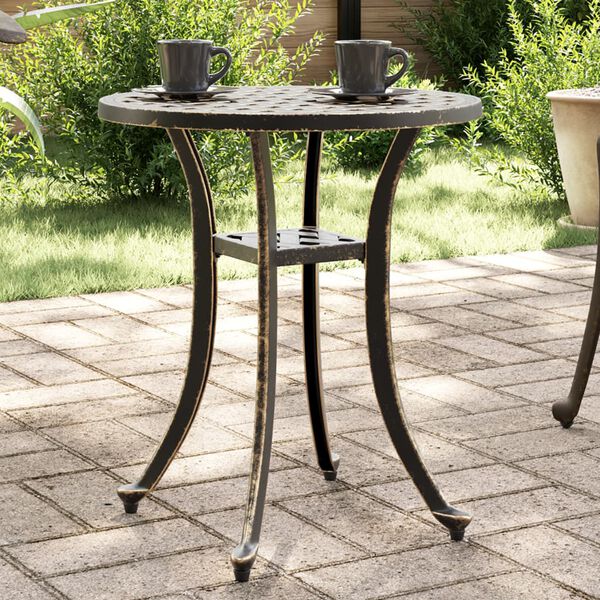 vidaXL Gartentisch Bronzen &Oslash;48x53 cm Aluminiumguss