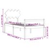 vidaXL Seniorenbett mit Kopfteil 90x200 cm Wei&szlig; Massivholz