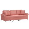 vidaXL 3-Sitzer-Sofa mit Kissen Rosa 180 cm Samt