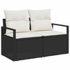 vidaXL Garten-Sofa-Set 7 pcs Schwarz Poly-Rattan