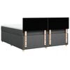 vidaXL Boxspringbett mit Matratze Dunkelgrau 180x200 cm Stoff