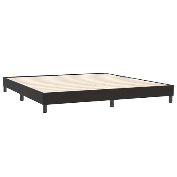 vidaXL Boxspringbett mit Matratze Schwarz 200x210 cm Samt