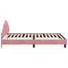 vidaXL Kinderbettgestell mit Kopfteil Rosa 90 x 200 cm Samt