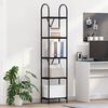 vidaXL B&uuml;cherregal Schwarz Eichen-Optik 40 x 30 x 183 cm Holzwerkstoff