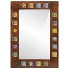 vidaXL Badezimmer Spiegel Walnuss 50 x 70 x 3 cm Massivholz Mango