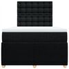 vidaXL Boxspringbett mit Matratze Schwarz 120x200 cm Stoff