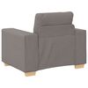 vidaXL Sofa 3 pcs Taupe Leinenmischgewebe