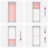 vidaXL Plissee Rosa 75x200 cm Stoffbreite 74,4 cm Polyester