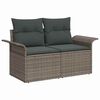 vidaXL Garten-Sofa-Set 8 pcs Grau Poly-Rattan