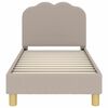 vidaXL Kinderbettgestell mit Kopfteil Hellgrau 70 x 140 cm Schafstoff
