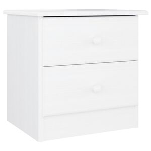 vidaXL Nachttisch ALTA Wei&szlig; 41x35x41 cm Massivholz Kiefer