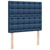 vidaXL Ottoman-Bett mit Matratze & LEDs Blau 120x190 cm Stoff