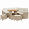 vidaXL Garten-Sofa-Set mit Kissen mit Speicher 8 pcs Beige und Creme