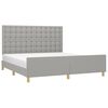 vidaXL Bettgestell ohne Matratze Hellgrau 160x200 cm Stoff