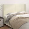 vidaXL Kopfteil mit Ohren Creme 183x16x118/128 cm Kunstleder
