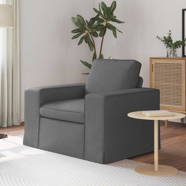 vidaXL Sofa 60cm Dunkelgrau Metall