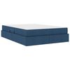 vidaXL Aufbewahrungsbett mit Matratze Blau 140 x 200 cm Polyester