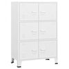vidaXL Lagerschrank Industrial Wei&szlig; 75x40x115 cm Metall