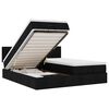 vidaXL Ottoman-Bett mit Matratzen & LEDs Schwarz 180x200 cm Stoff