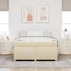 vidaXL Bettrahmen mit Matratze Creme 160 x 200 cm Stoff
