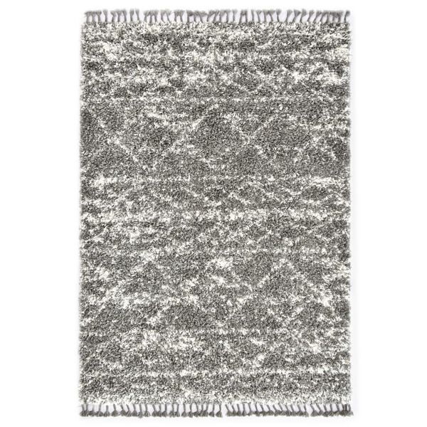 vidaXL Berberteppich Hochflor PP Grau und Beige 160 &times; 230 cm