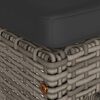 vidaXL Garten-Barhocker mit Kissen 2 Stk. Grau Poly Rattan