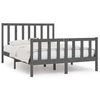 vidaXL Massivholzbett Grau 120x190 cm