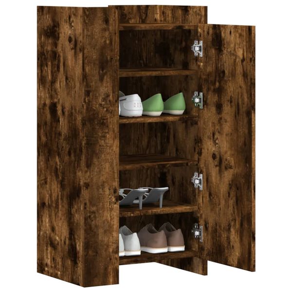 vidaXL Schuhschrank R&auml;uchereiche 52x37,5x100 cm Holzwerkstoff