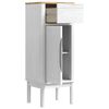 vidaXL Badezimmerschrank FLORO Wei&szlig; 35 x 30 x 90 cm Massivholz Kiefer