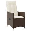 vidaXL 11-tlg. Garten-Bistro-Set mit Kissen Braun Poly Rattan