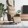 vidaXL Massagesessel mit Fu&szlig;teil Cappuccino-Braun Kunstleder