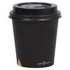 vidaXL Pappbecher mit Deckel 200 ml 100 Stk. Schwarz