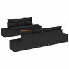 vidaXL Gartensofa-set 8 Stk. Schwarz Poly-Rattan