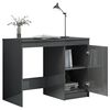 vidaXL Schreibtisch Hochglanz-Grau 100x50x76 cm Holzwerkstoff