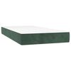 vidaXL Boxspringbett mit Matratze & LED Dunkelgr&uuml;n 100x200 cm Samt