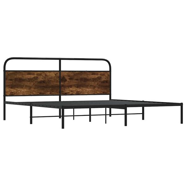 vidaXL Metallbett ohne Matratze R&auml;uchereiche 183x213 cm