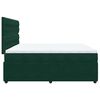 vidaXL Boxspringbett mit Matratze Dunkelgr&uuml;n 200x200 cm Samt